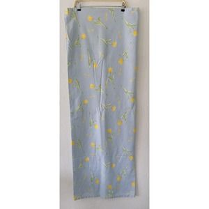 Le Telerie Toscane 100% Cotton Tablecloth 56 x 82 Baby Blue Yellow Tulips Italy